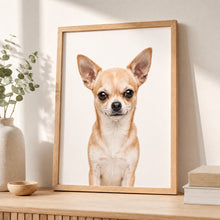 Ladda upp bild till gallerivisning, Chihuahua Tavla – Inramat Hundporträtt