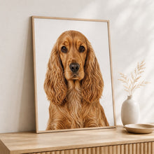 Load image into Gallery viewer, Cocker spaniel Tavla – Inramat Hundporträtt