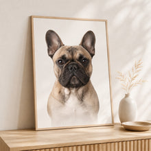 Ladda upp bild till gallerivisning, Fransk bulldogg Tavla – Inramat Hundporträtt