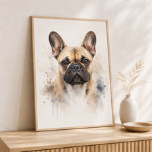 Ladda upp bild till gallerivisning, Fransk bulldogg Tavla – Inramat Hundporträtt