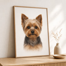 Ladda upp bild till gallerivisning, Yorkshireterrier Tavla – Inramat Hundporträtt