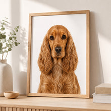 Load image into Gallery viewer, Cocker spaniel Tavla – Inramat Hundporträtt
