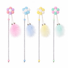 Load image into Gallery viewer, Cat toy Cat rod with Sunflower, Feathers and Bells

