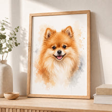 Load image into Gallery viewer, Pomeranian Tavla – Inramat Hundporträtt
