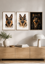 Ladda upp bild till gallerivisning, Schäfer Tavla – Inramat Hundporträtt
