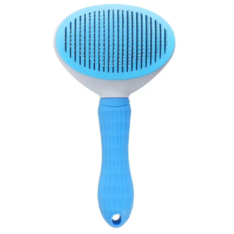Fur brush / carder with button